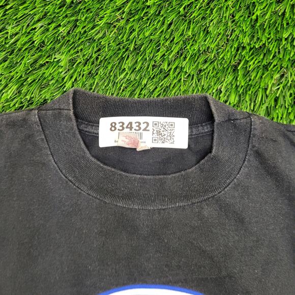 Vintage 90s Hockey Shirt M/L 20x25 Faded Black Hall-of-Fame - Picture 10 of 14